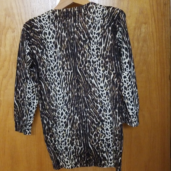 J.Crew Leopard Tippi Sweater Merino Wool Sz XS - Picture 4 of 4